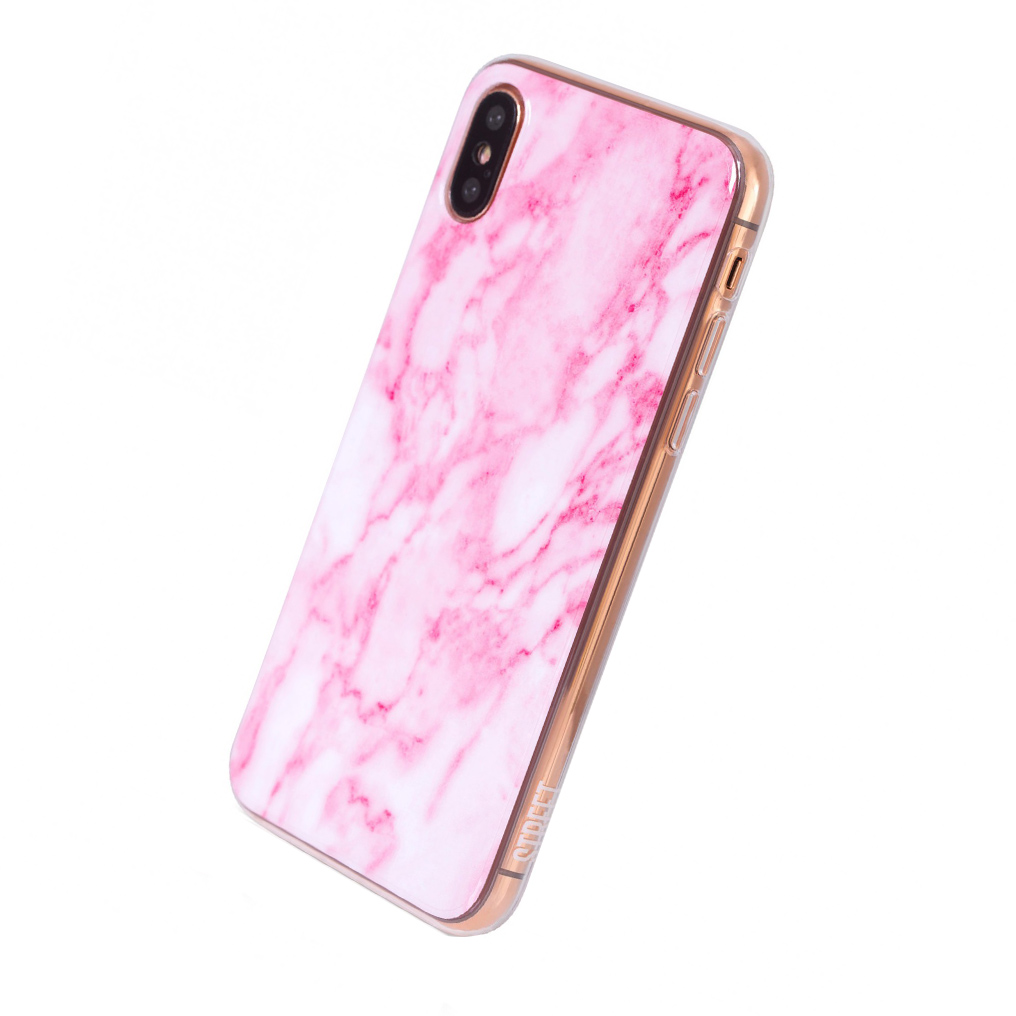 Uunique Silikon Hülle iPhone X,XS Marmor Pink