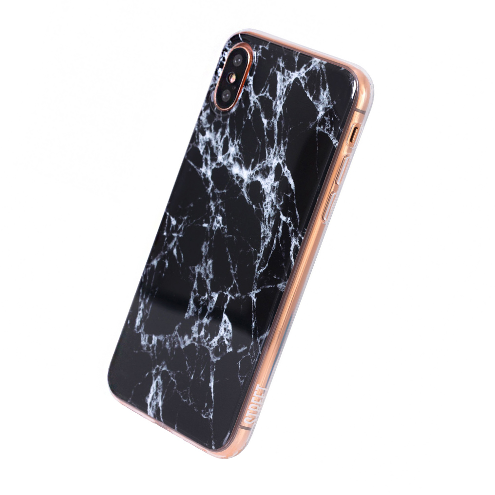 Uunique Silikon Hülle iPhone X,XS Marmor Schwarz