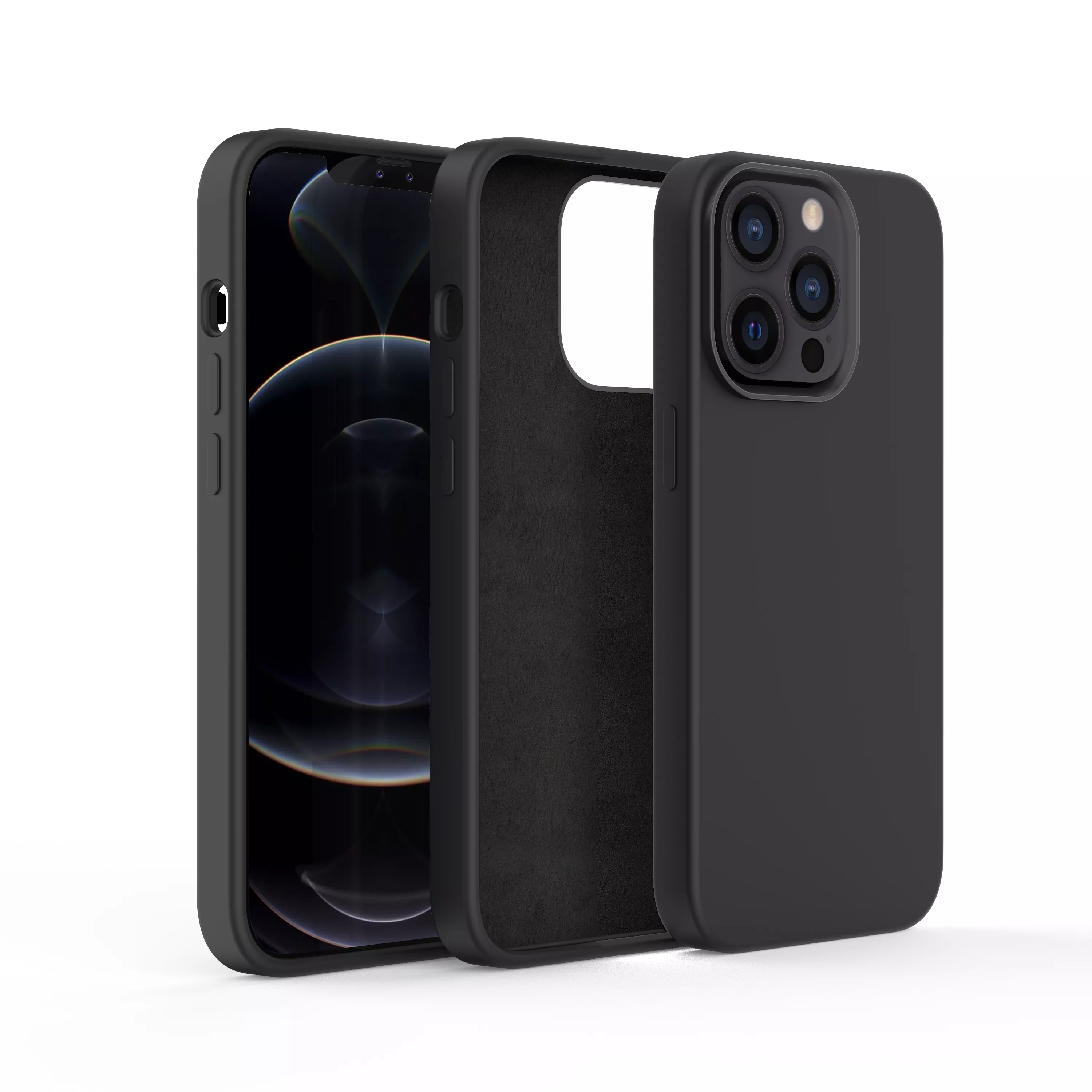 Cyoo liquid silicon Case iPhone 14 black Cover